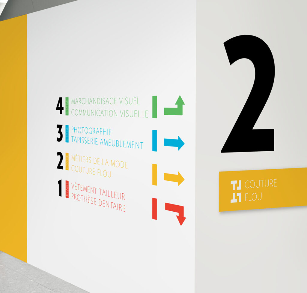 conception signalétique lycée toulouse lautrec